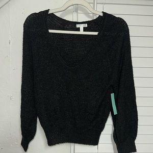 Abound Sweater Black. Size XXS with v-neck. Soft‎ material. NWT